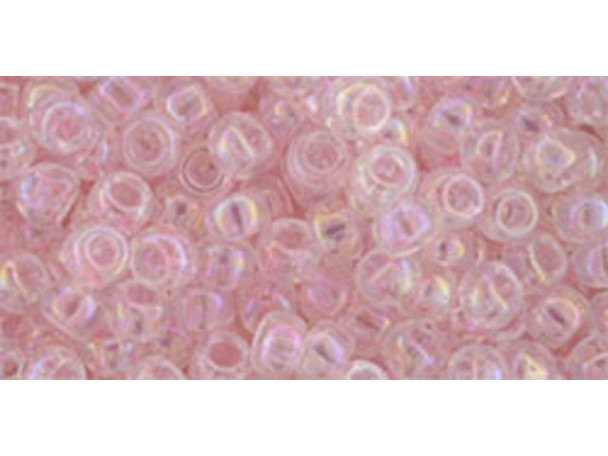 TOHO Glass Seed Bead, Size 6, Dyed-Rainbow Ballerina Pink (Tube)