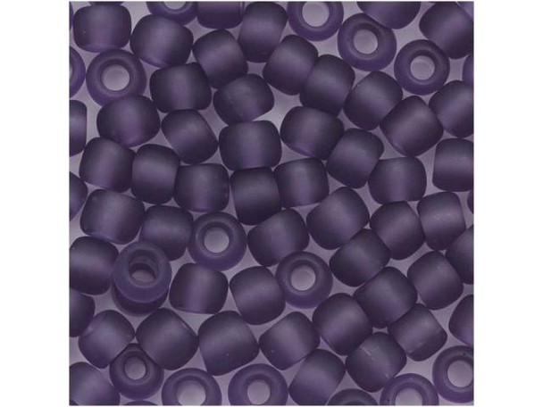 TOHO Glass Seed Bead, Size 6, Transparent-Frosted Sugar Plum (Tube)