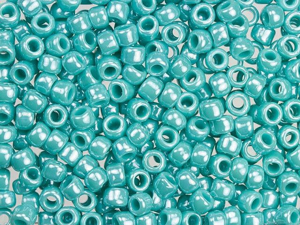 TOHO Glass Seed Bead, Size 6, Opaque-Lustered Turquoise (Tube)
