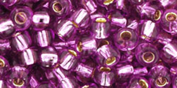 TOHO Glass Seed Bead, Size 6, Silver-Lined Lt Grape (tube)