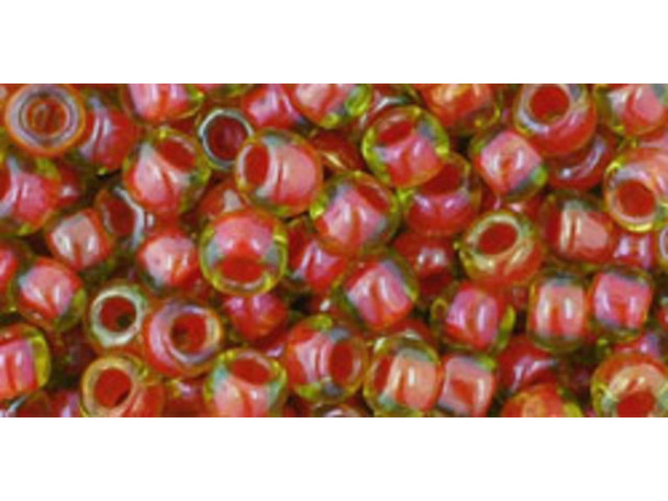 TOHO Glass Seed Bead, Size 6, Inside-Color Jonquil/Hyacinth-Lined (Tube)