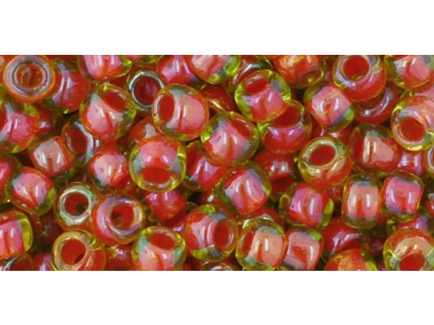 TOHO Glass Seed Bead, Size 6, Inside-Color Jonquil/Hyacinth-Lined (Tube)