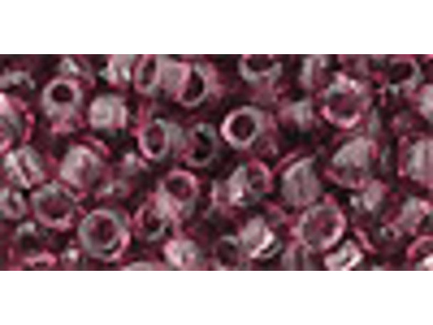 TOHO Glass Seed Bead, Size 6, Transparent Med Amethyst (Tube)