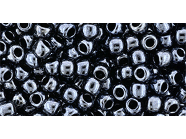 TOHO Glass Seed Bead, Size 6, Metallic Hematite (Tube)