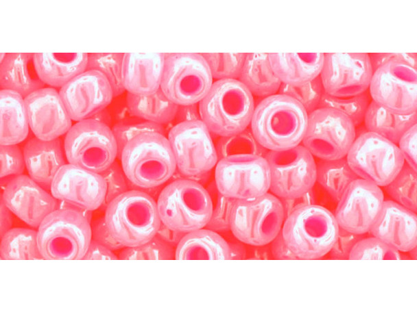 TOHO Glass Seed Bead, Size 6, Ceylon Hot Pink (Tube)