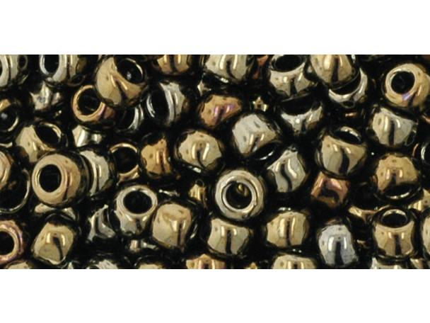 TOHO Glass Seed Bead, Size 6, Metallic Iris - Brown (Tube)