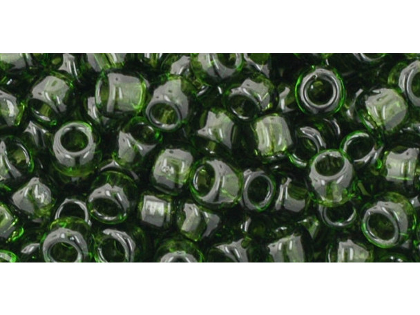 TOHO Glass Seed Bead, Size 6, Transparent Olivine (Tube)