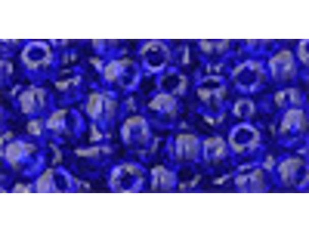 TOHO Glass Seed Bead, Size 6, Transparent Cobalt (Tube)