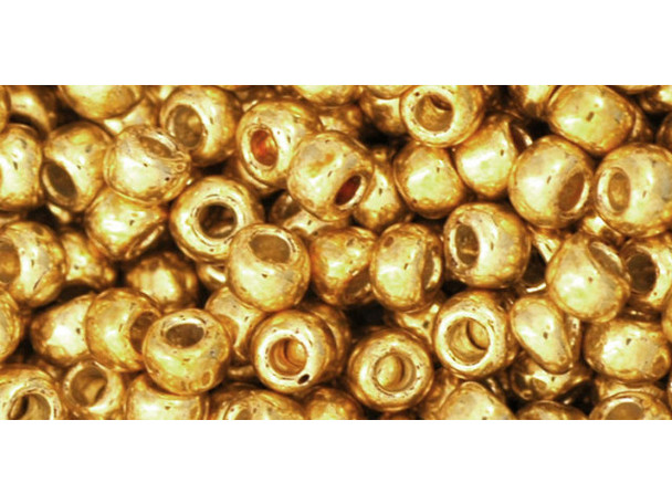 TOHO Glass Seed Bead, Size 6, PermaFinish - Galvanized Starlight (Tube)