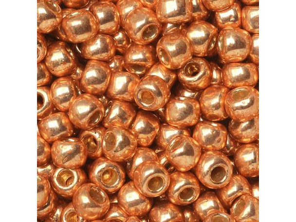 TOHO Glass Seed Bead, Size 6, PermaFinish - Galvanized Rose Gold (Tube) TOHO Glass Seed Bead, Size 6, PermaFinish - Galvanized Rose Gold (Tube)