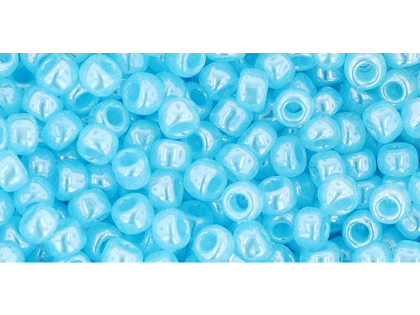 TOHO Glass Seed Bead, Size 8, 3mm, Ceylon Aqua (Tube)