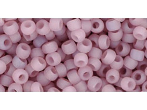 TOHO Glass Seed Bead, Size 8, 3mm, Ceylon Frosted Grape Mist (Tube)
