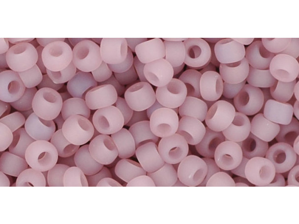 TOHO Glass Seed Bead, Size 8, 3mm, Ceylon Frosted Grape Mist (Tube)