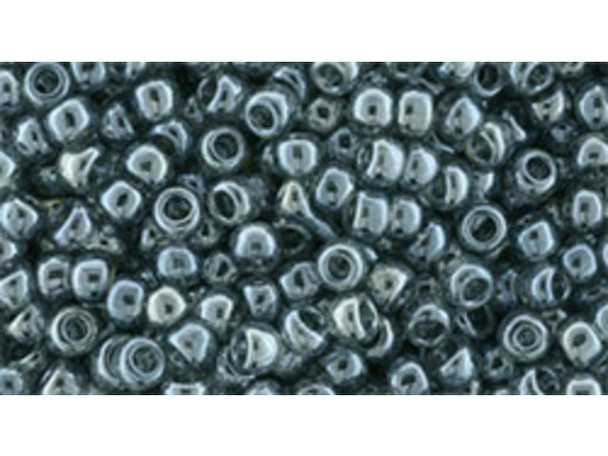 TOHO Glass Seed Bead, Size 8, 3mm, Transparent Gray Luster (Tube)