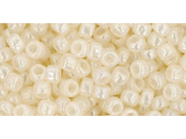 TOHO Glass Seed Bead, Size 8, 3mm, Ceylon Lt Ivory (Tube)