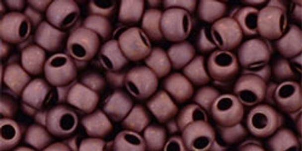TOHO Glass Seed Bead, Size 8, 3mm, Frosted Dk Bronze (tube)