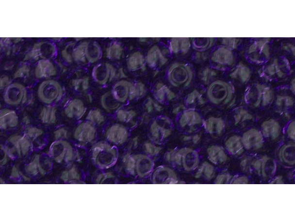 TOHO Glass Seed Bead, Size 8, 3mm, Transparent Sugar Plum (Tube)