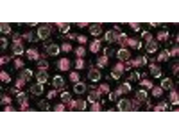 TOHO Glass Seed Bead, Size 8, 3mm, Silver-Lined Amethyst (Tube)