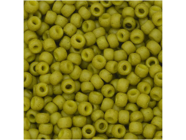 TOHO Glass Seed Bead, Size 8, 3mm, Semi Glazed - Lemongrass (Tube)