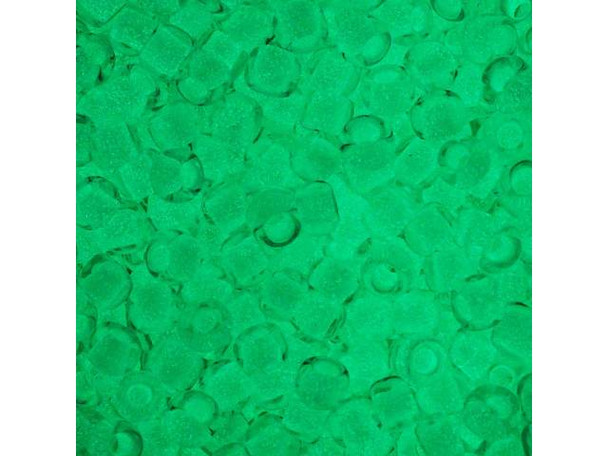 TOHO Glass Seed Bead, Size 8, 3mm, Glow In The Dark - Yellow Crystal/Bright Green (Tube)