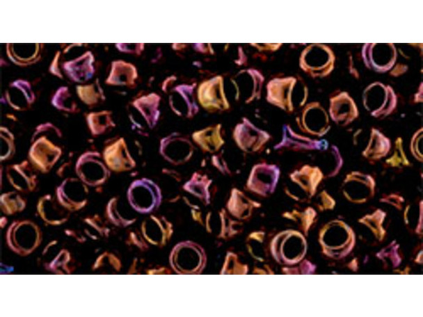 TOHO Glass Seed Bead, Size 8, 3mm, Higher-Metallic Amethyst (Tube)