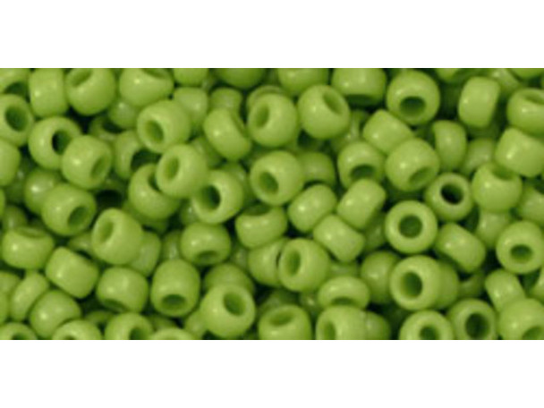 TOHO Glass Seed Bead, Size 8, 3mm, Opaque Sour Apple (Tube)