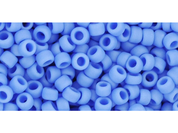 TOHO Glass Seed Bead, Size 8, 3mm, Opaque-Frosted Periwinkle (Tube)