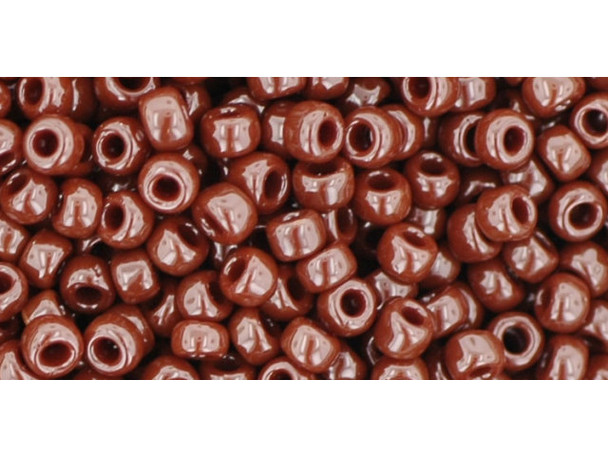 TOHO Glass Seed Bead, Size 8, 3mm, Opaque Oxblood (Tube)