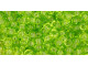 TOHO Glass Seed Bead, Size 8, 3mm, Transparent Lime Green (Tube)