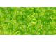 TOHO Glass Seed Bead, Size 8, 3mm, Transparent Lime Green (Tube)