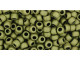TOHO Glass Seed Bead, Size 8, 3mm, Matte-Color Dk Olive (Tube)