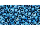 TOHO Glass Seed Bead, Size 8, 3mm, Higher-Metallic Frosted Mediterranean Blue (Tube)