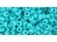 TOHO Glass Seed Bead, Size 8, 3mm, Opaque-Frosted Turquoise (Tube)