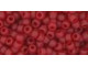 TOHO Glass Seed Bead, Size 8, 3mm, Transparent-Frosted Siam Ruby (Tube)