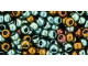 TOHO Glass Seed Bead, Size 8, 3mm, Galvanized Blue Gold (Tube)