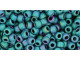 The uniform size and shape of Toho seed beads make them an excellent choice for beadwork and consistently-sized spacers.Toho seed beads are usually colorfast; however, galvanized and silver-lined  beads may fade over time. Protect them from bleach, excessive friction and direct sunlight to keep them looking like new. Seed Bead Facts What are seed beads? Popular, tiny glass beads commonly used for weaving and embellishment.How are they made? Glass is pulled or drawn using a hollow tube, and then   the glass is cut in small pieces. They are sometimes reheated to round   the ends.What's that funny little zero? That zero refers to   the number of aughts, which is a unit used to indicate the size of   small beads. The scale is inverted, so larger numbers of aughts   correspond to smaller beads (i.e. the bigger the number, the smaller   the bead). Size 11 would be 00000000000, but since that takes up too much   room, it is abbreviated to 110.  See Related Products links (below) for similar items and additional jewelry-making supplies that are often used with this item. 