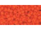 TOHO Glass Seed Bead, Size 8, 3mm, Opaque-Frosted Sunset Orange (Tube)