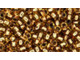 TOHO Glass Seed Bead, Size 8, 3mm, Copper-Lined Lt Topaz (Tube)