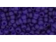 TOHO Glass Seed Bead, Size 8, 3mm, Transparent-Frosted Cobalt (Tube)