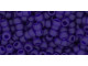 TOHO Glass Seed Bead, Size 8, 3mm, Transparent-Frosted Cobalt (Tube)