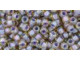 TOHO Glass Seed Bead, Size 8, 3mm, Inside-Color Lt Topaz/Opaque Lavender-Lined (Tube)