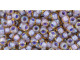 TOHO Glass Seed Bead, Size 8, 3mm, Inside-Color Lt Topaz/Opaque Lavender-Lined (Tube)