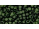 TOHO Glass Seed Bead, Size 8, 3mm, Transparent-Frosted Olivine (Tube)