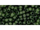 TOHO Glass Seed Bead, Size 8, 3mm, Transparent-Frosted Olivine (Tube)