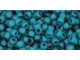 TOHO Glass Seed Bead, Size 8, 3mm, Transparent-Frosted Teal (Tube)