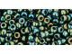 TOHO Glass Seed Bead, Size 8, 3mm, Metallic Iris - Green/Brown (Tube)
