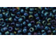 The uniform size and shape of Toho seed beads make them an excellent choice for beadwork and consistently-sized spacers.Toho seed beads are usually colorfast; however, galvanized and silver-lined  beads may fade over time. Protect them from bleach, excessive friction and direct sunlight to keep them looking like new. Seed Bead Facts What are seed beads? Popular, tiny glass beads commonly used for weaving and embellishment.How are they made? Glass is pulled or drawn using a hollow tube, and then   the glass is cut in small pieces. They are sometimes reheated to round   the ends.What's that funny little zero? That zero refers to   the number of aughts, which is a unit used to indicate the size of   small beads. The scale is inverted, so larger numbers of aughts   correspond to smaller beads (i.e. the bigger the number, the smaller   the bead). Size 11 would be 00000000000, but since that takes up too much   room, it is abbreviated to 110.  See Related Products links (below) for similar items and additional jewelry-making supplies that are often used with this item. 