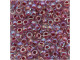 TOHO Glass Seed Bead, Size 8, 3mm, Inside-Color Rainbow Crystal/Strawberry-Lined (Tube)