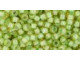 TOHO Glass Seed Bead, Size 8, 3mm, Inside-Color Jonquil/Mint Julep-Lined (Tube)