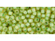 TOHO Glass Seed Bead, Size 8, 3mm, Inside-Color Jonquil/Mint Julep-Lined (Tube)